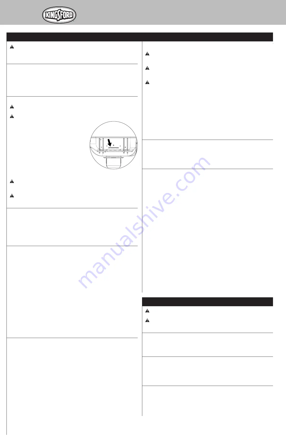 Kingsford CBC1132W series Owner'S Manual Download Page 8