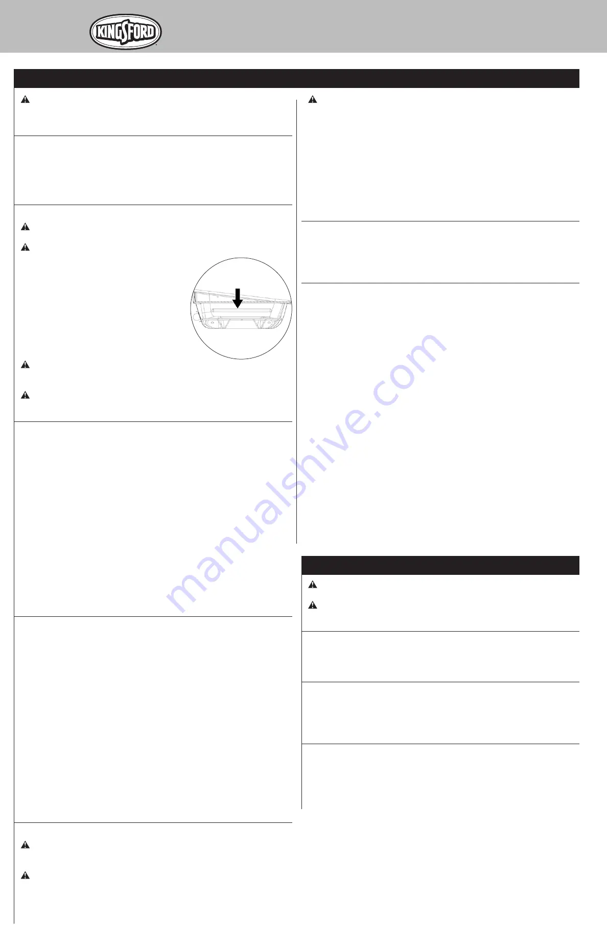 Kingsford CBT1126W Owner'S Manual Download Page 6