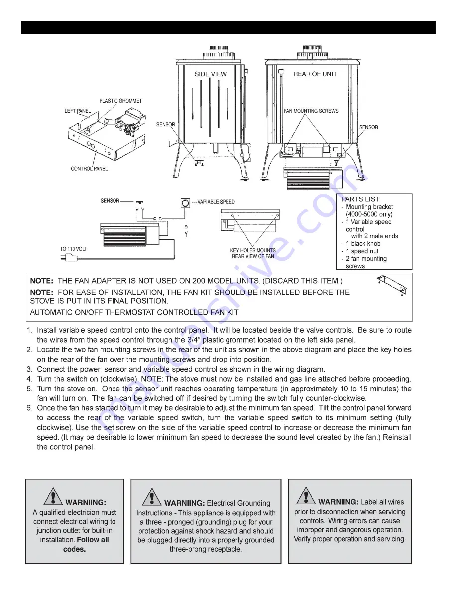 Kingsman Fireplaces FDV200S Скачать руководство пользователя страница 13