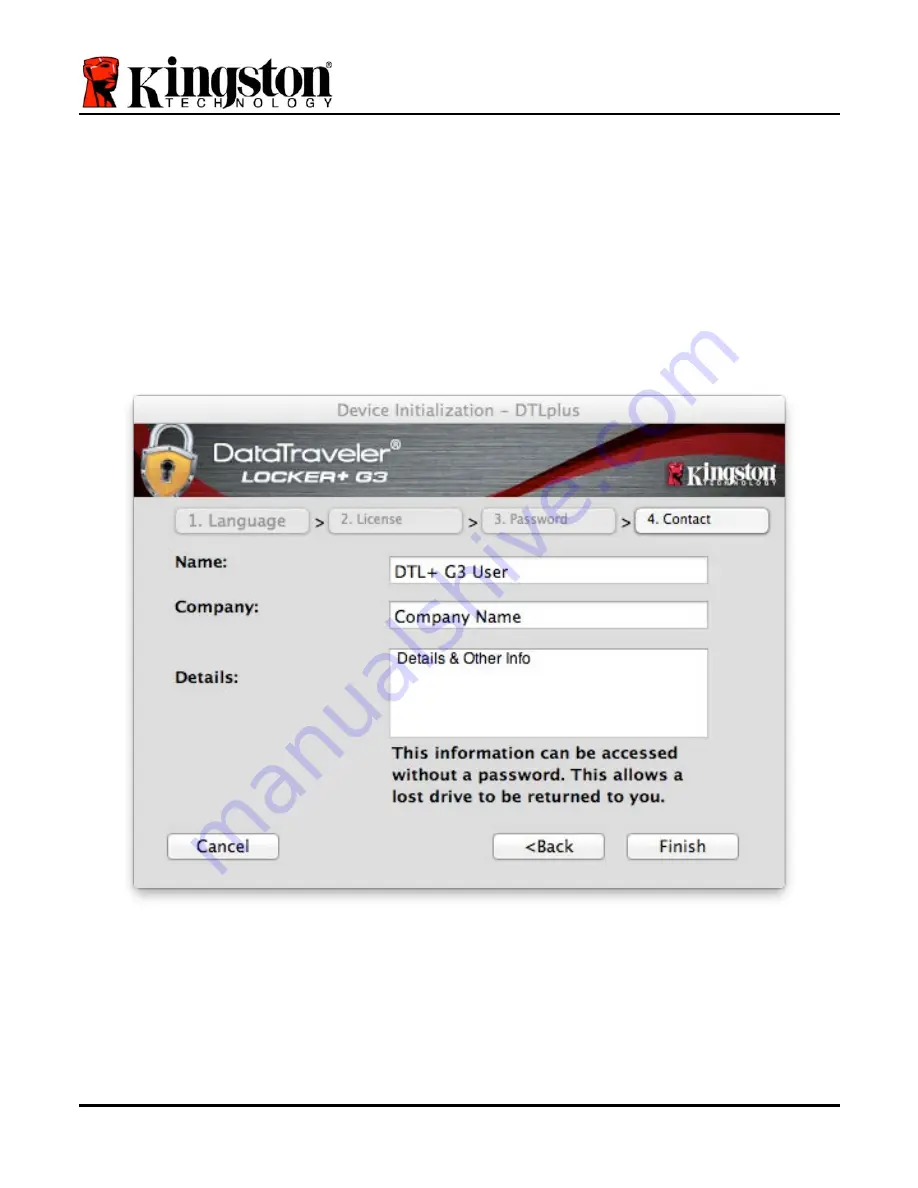 Kingston Technology DataTraveler Locker+ G3 Installation Manual Download Page 18