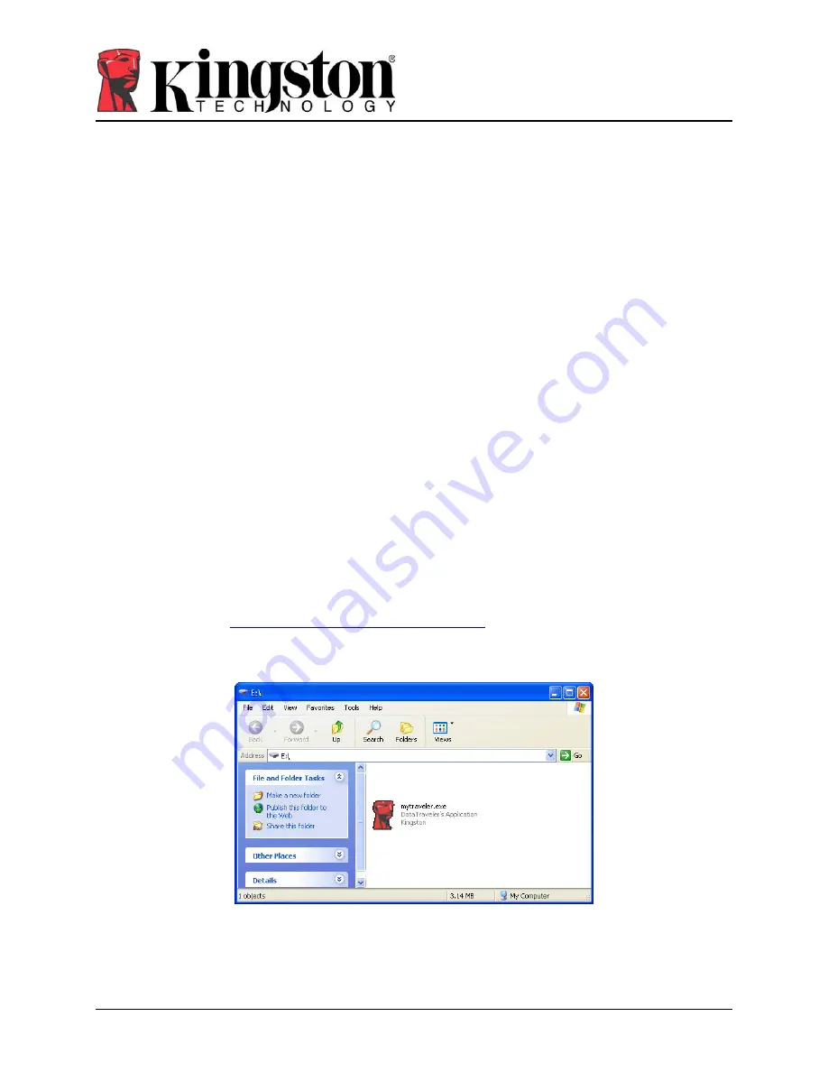 Kingston Technology MyTraveler Скачать руководство пользователя страница 3