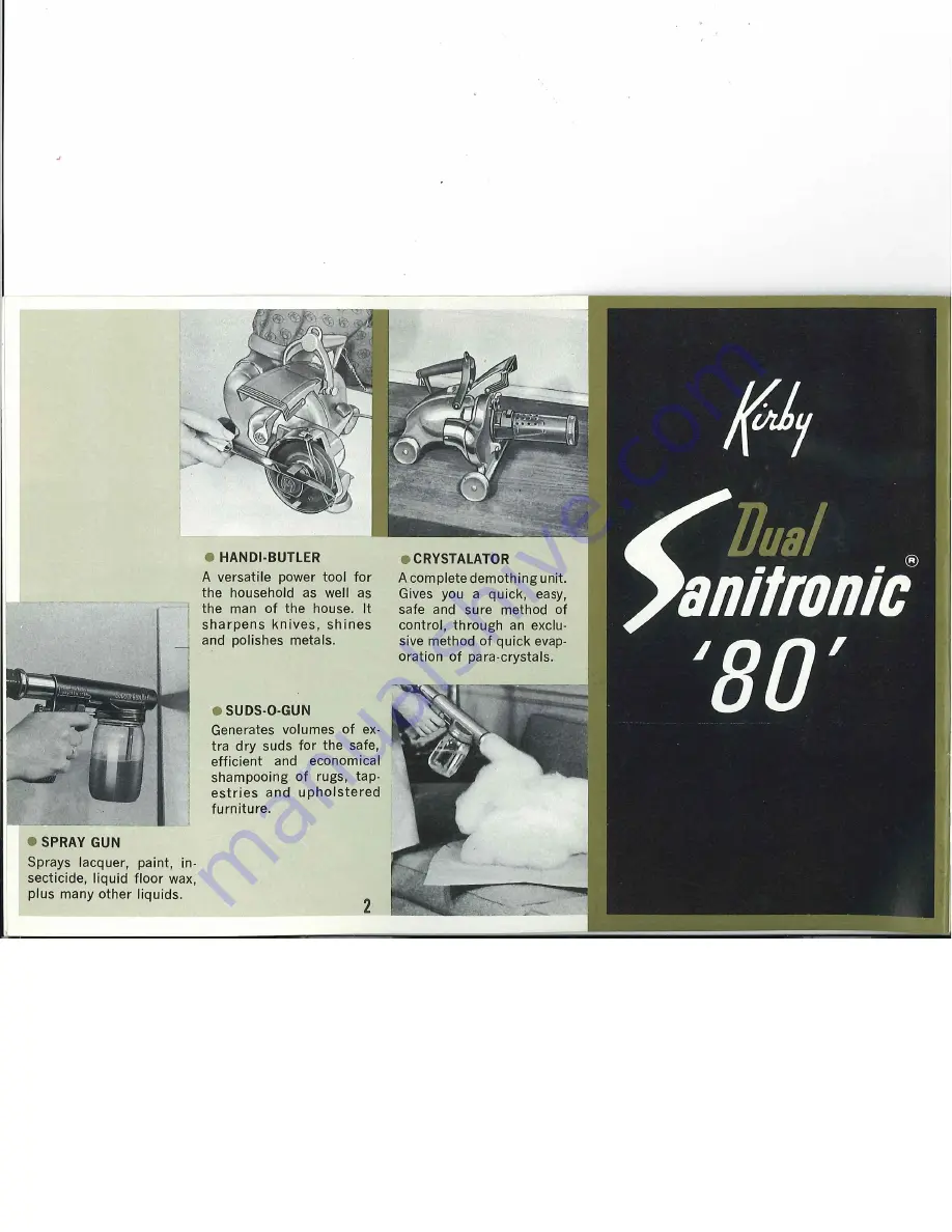 Kirby Dual Sanitronic 80 Warranty And Instruction Book Download Page 4