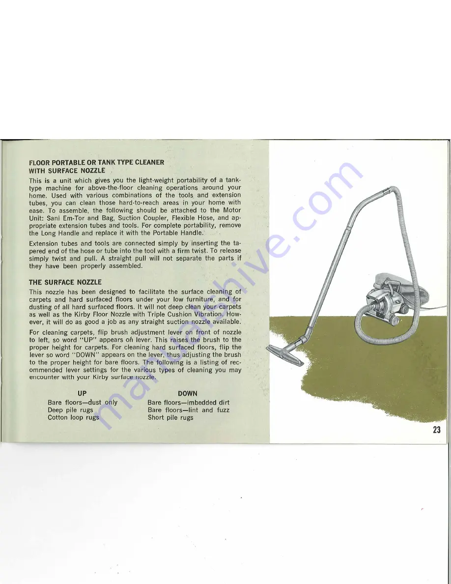 Kirby Dual Sanitronic 80 Warranty And Instruction Book Download Page 25