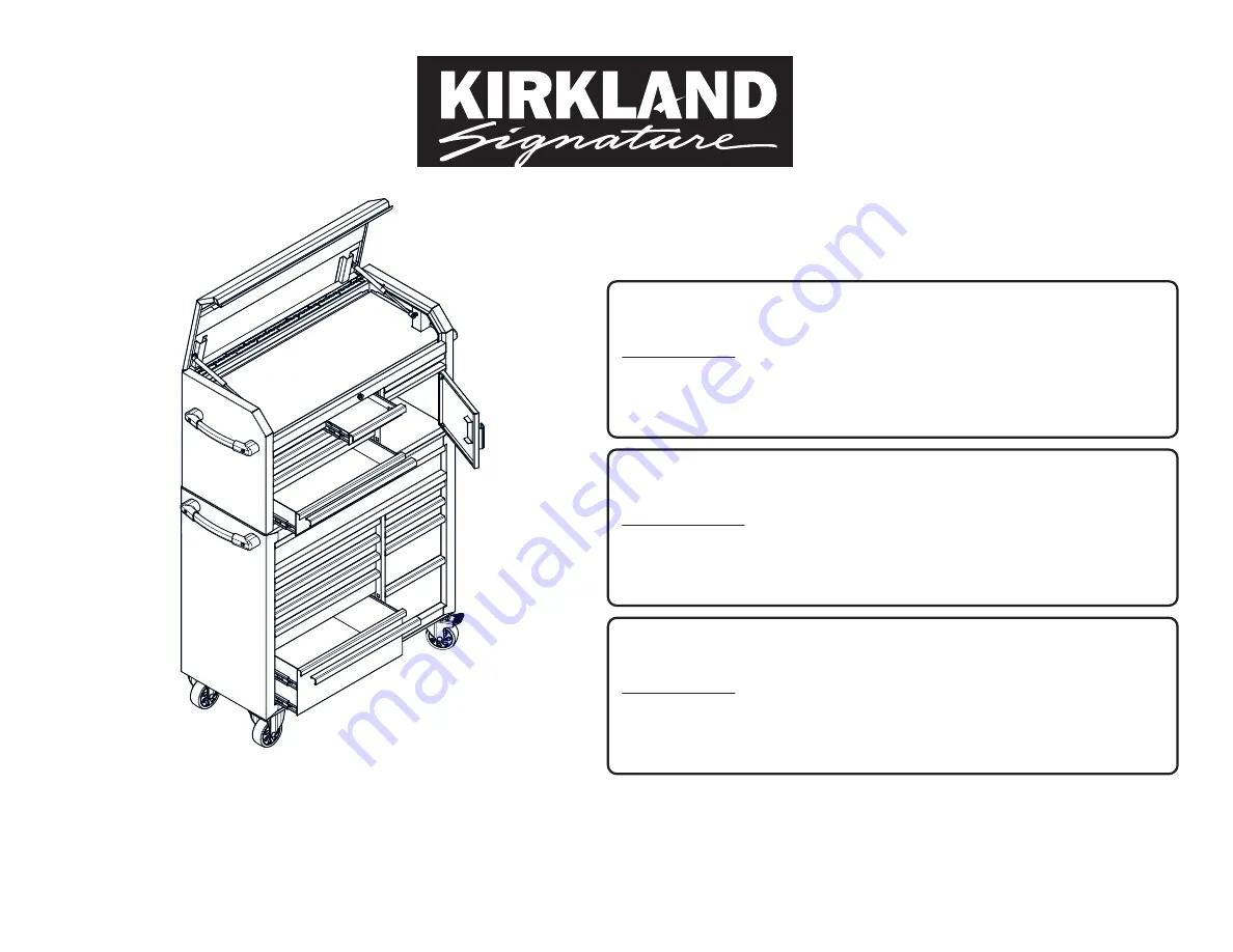 Kirkland Signature 803353 Operating Instructions Manual Download Page 1