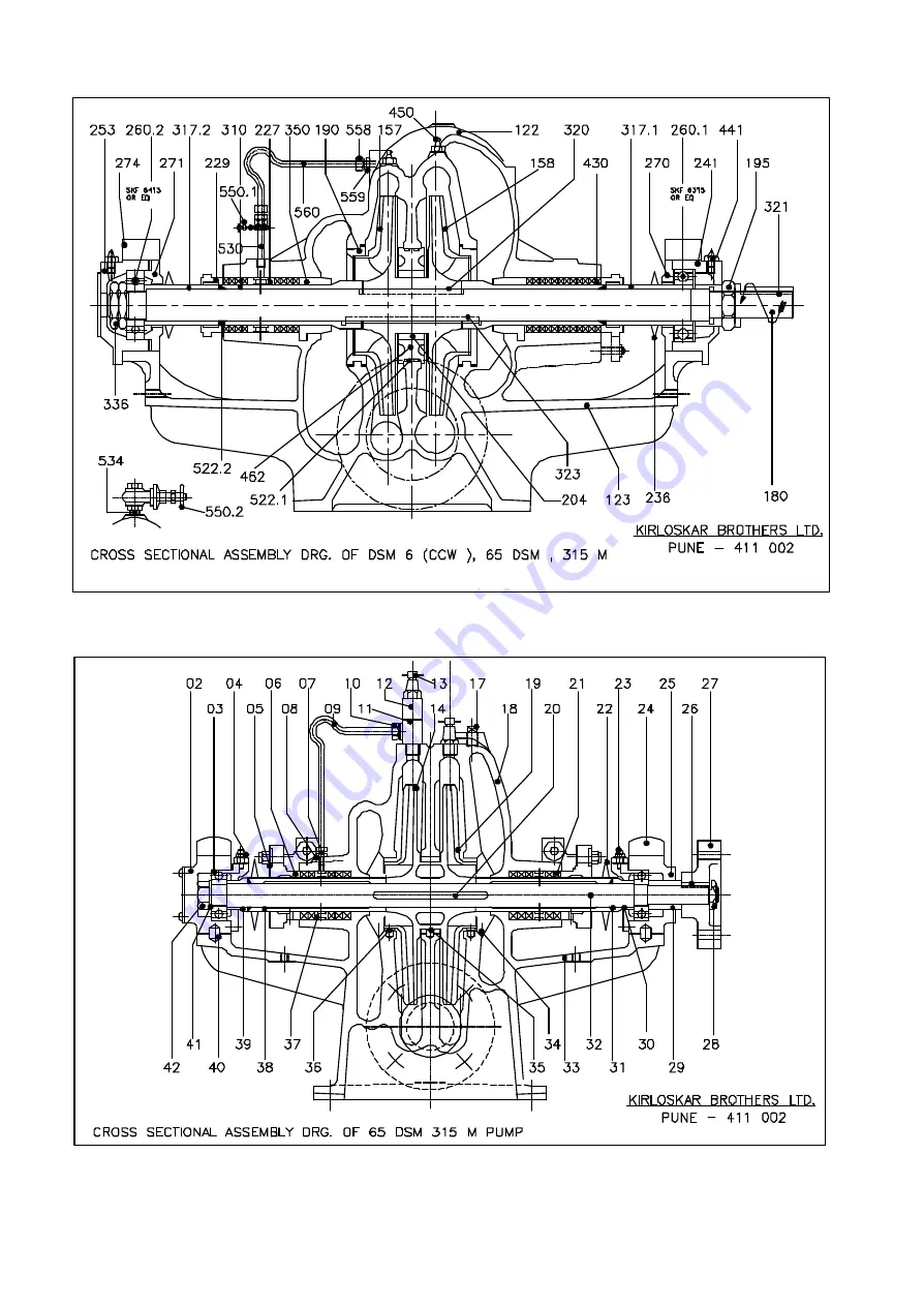 KIRLOSKAR 65-DSM 315M Instruction On Installation, Operation And Maintenance Download Page 17