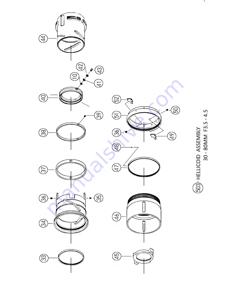 Kiron 30-80MM F/3.5-4.5 Parts And Service Manual Download Page 17