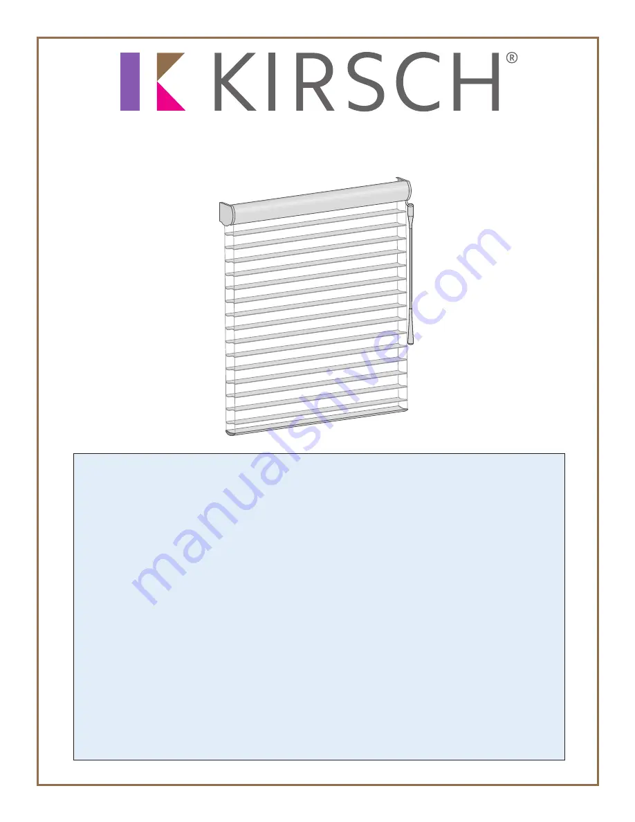 Kirsch Shadings Series Скачать руководство пользователя страница 1