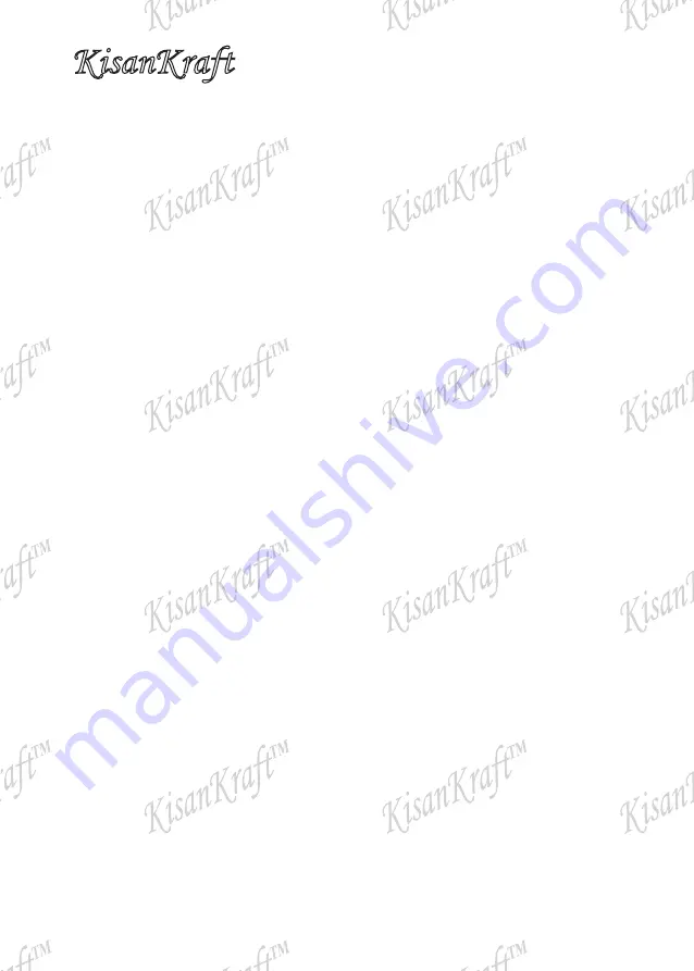 KISANKRAFT KK-KBS-165 Operation Manual Download Page 9