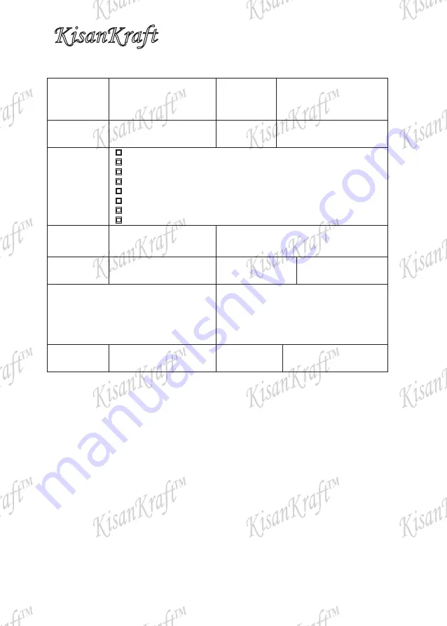 KISANKRAFT KK-KBS-165 Operation Manual Download Page 23