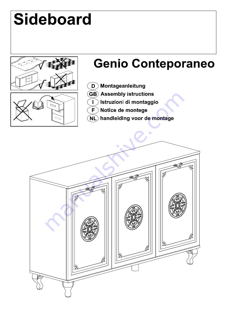 KITALY Genio CONTEMPORANEO 1348730022 Assembly Instructions Manual Download Page 1