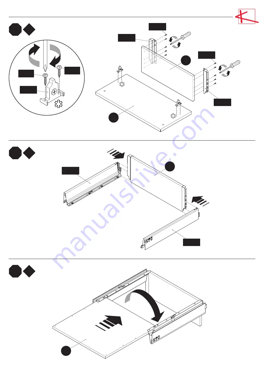 Kitchen Cabinets and Stones EURO S60SZ1B/KU/222 Manual Download Page 17