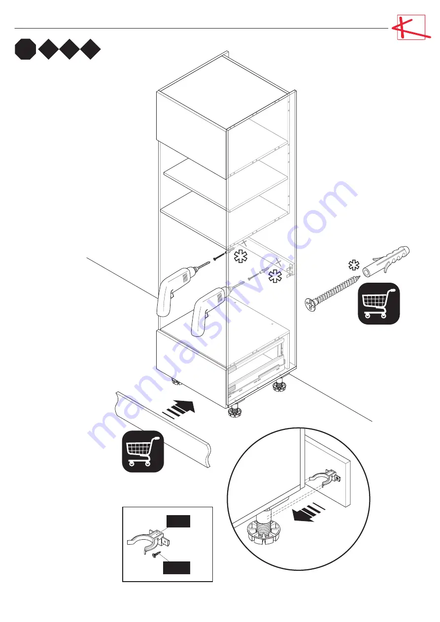 Kitchen Cabinets and Stones EURO S60SZ1B/KU/222 Manual Download Page 23