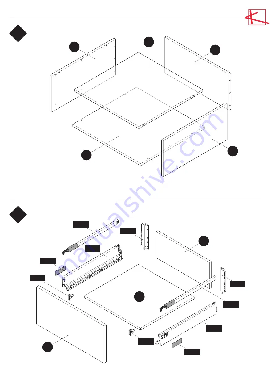 Kitchen EURO S60SZ1B-416 Assembly Instructions Manual Download Page 5