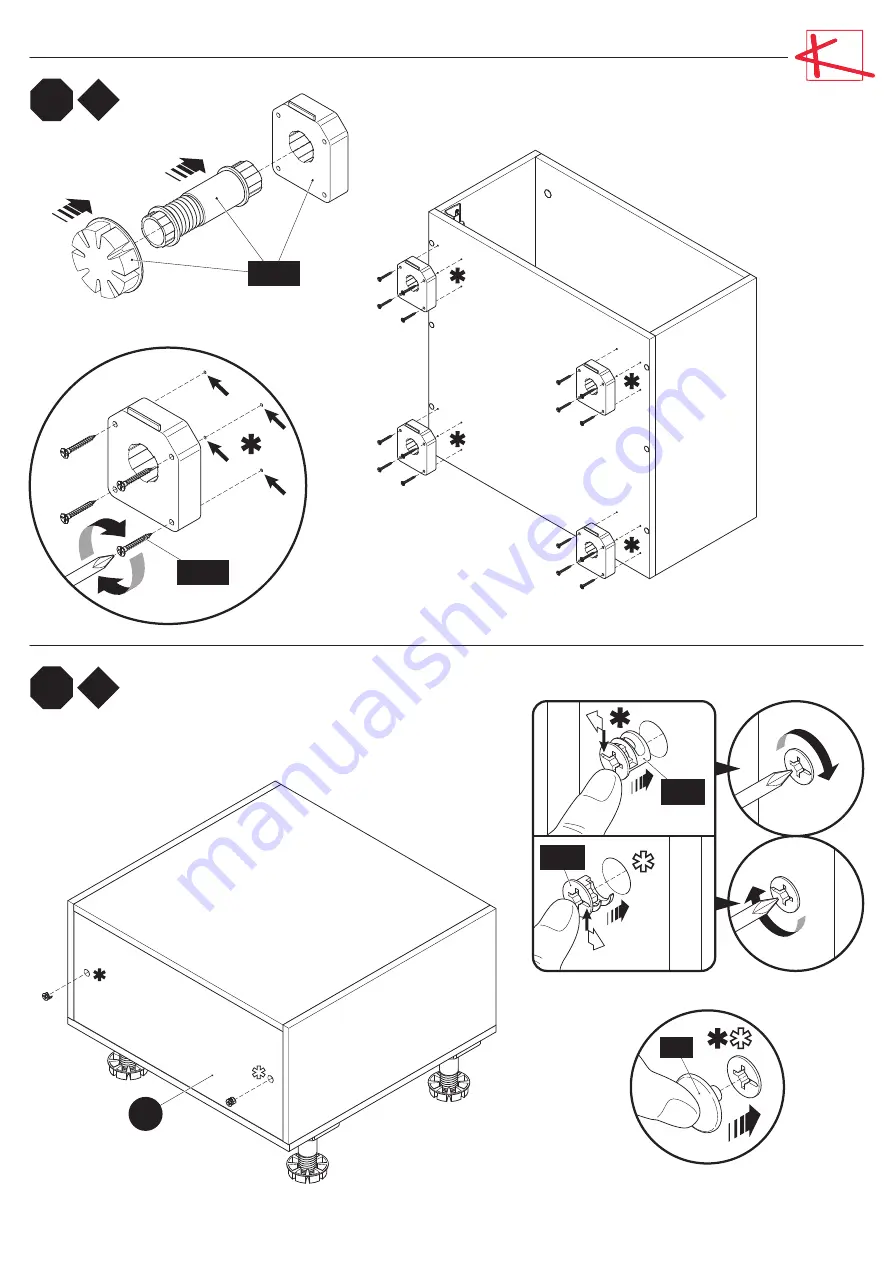 Kitchen EURO S60SZ1B-416 Assembly Instructions Manual Download Page 9