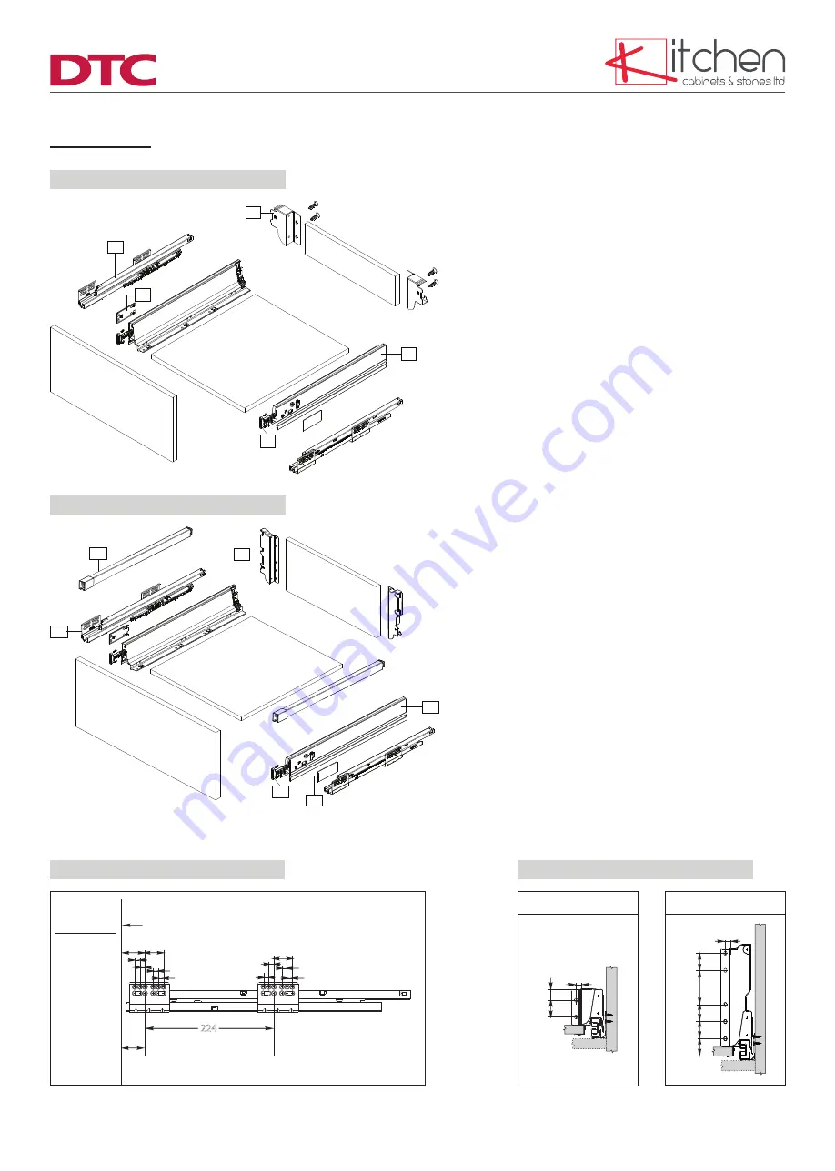 Kitchen EURO S90/222-60-2DSZ3B Assembly Instructions Manual Download Page 3