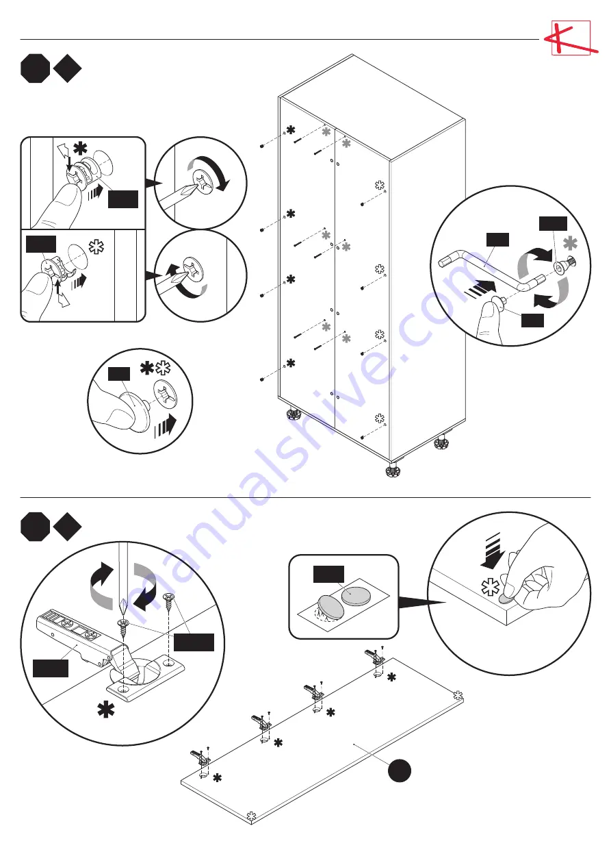 Kitchen EURO S90/222-60-2DSZ3B Assembly Instructions Manual Download Page 13