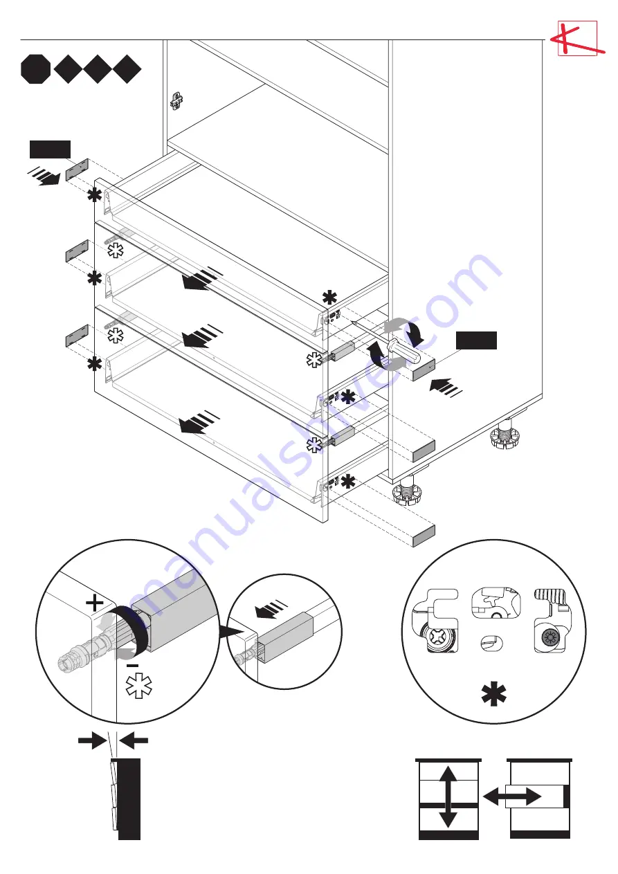 Kitchen EURO S90/222-60-2DSZ3B Assembly Instructions Manual Download Page 23