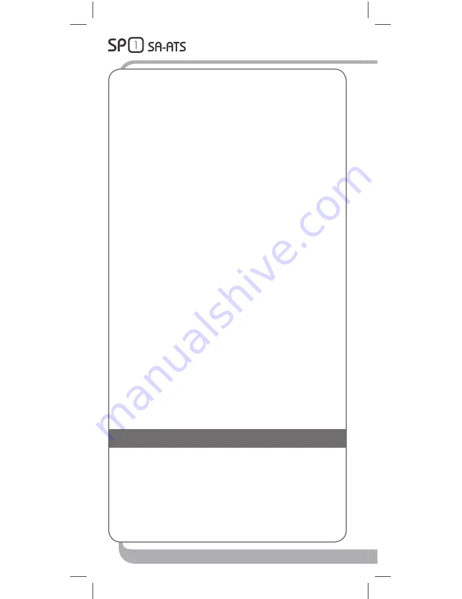 kiwy SP1 SA-ATS Instruction Manual Download Page 22