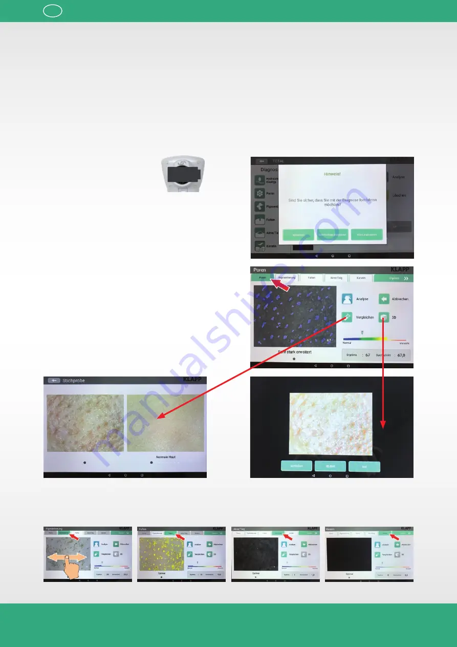 KLAPP Skin Analyser Instruction Manual Download Page 72