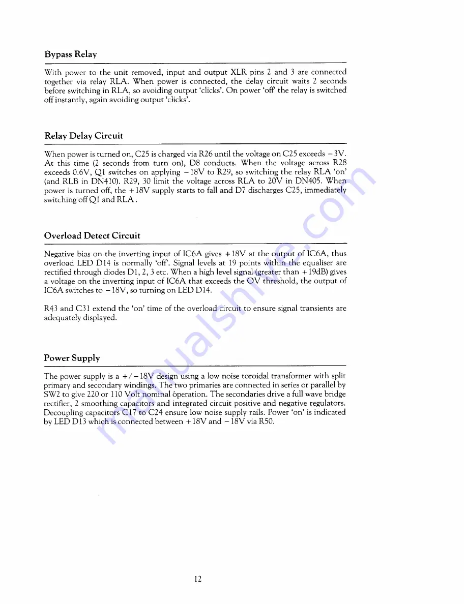 Klark Teknik DN405 Operating And Service Information Download Page 13