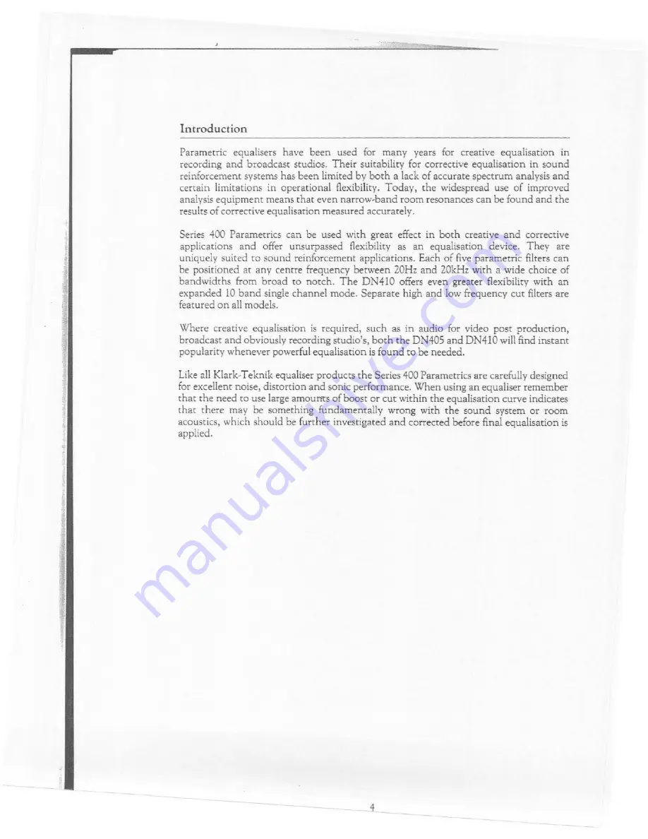 Klark Teknik DN410 Operating Instructions Manual Download Page 2