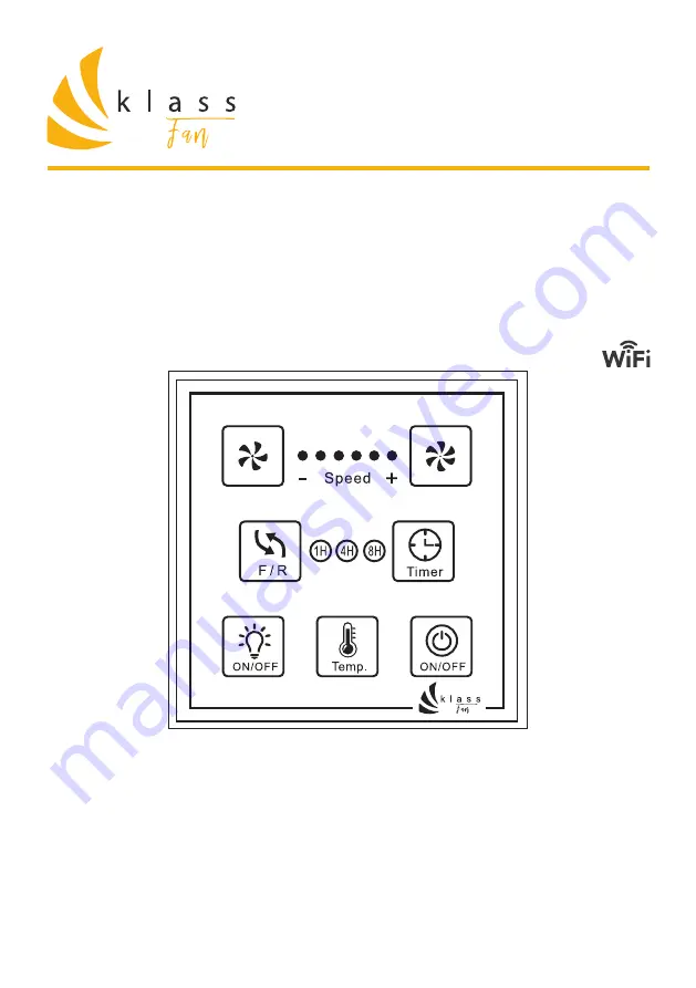 KLASS Fan Wall-Wifi Operating Instructions Manual Download Page 1