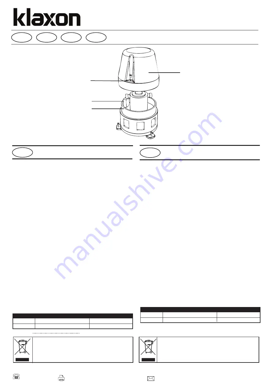 Klaxon SO4 Series Installation Instructions Download Page 1