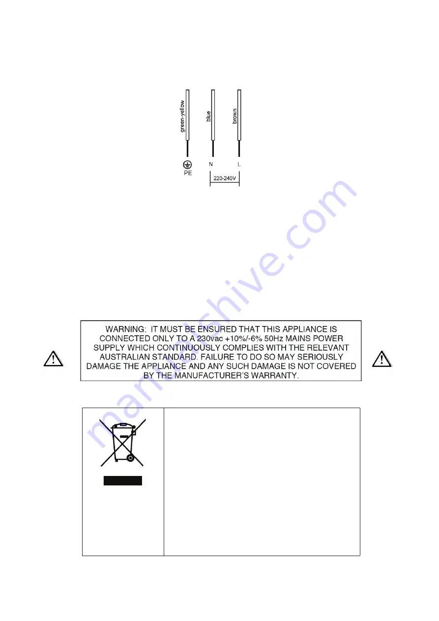 Kleenmaid CCT3010 Instructions For Use And Warranty Details Download Page 20