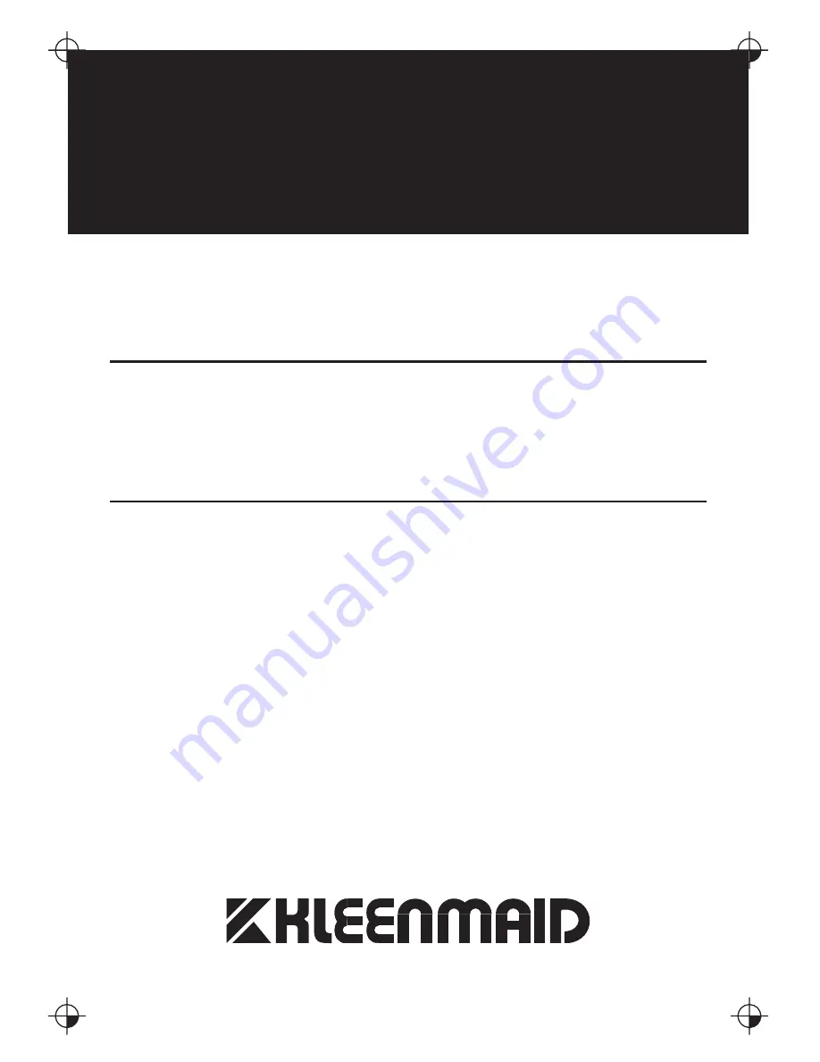 Kleenmaid FEG 900 X Instructions For Use Manual Download Page 1