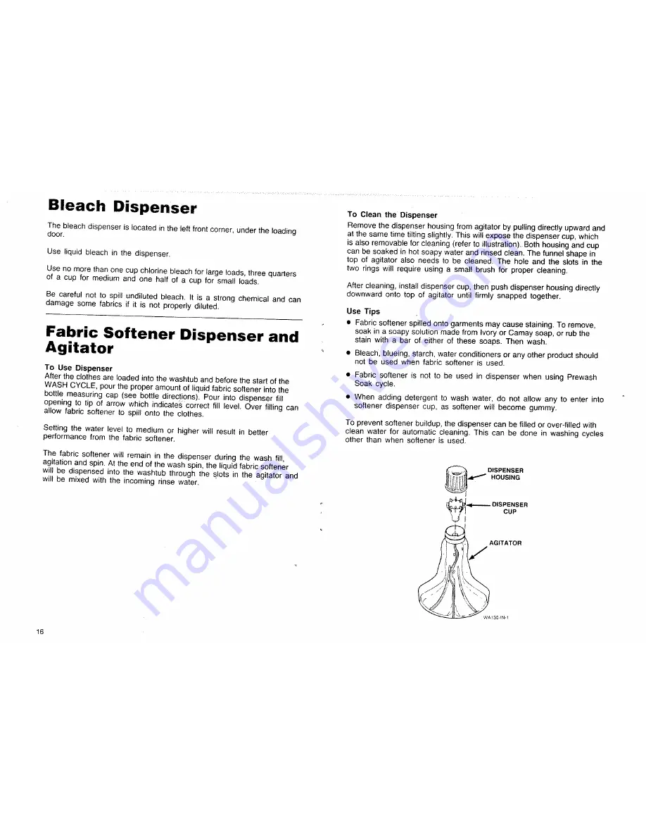 Kleenmaid KAW351 Operating Instructions Manual Download Page 9