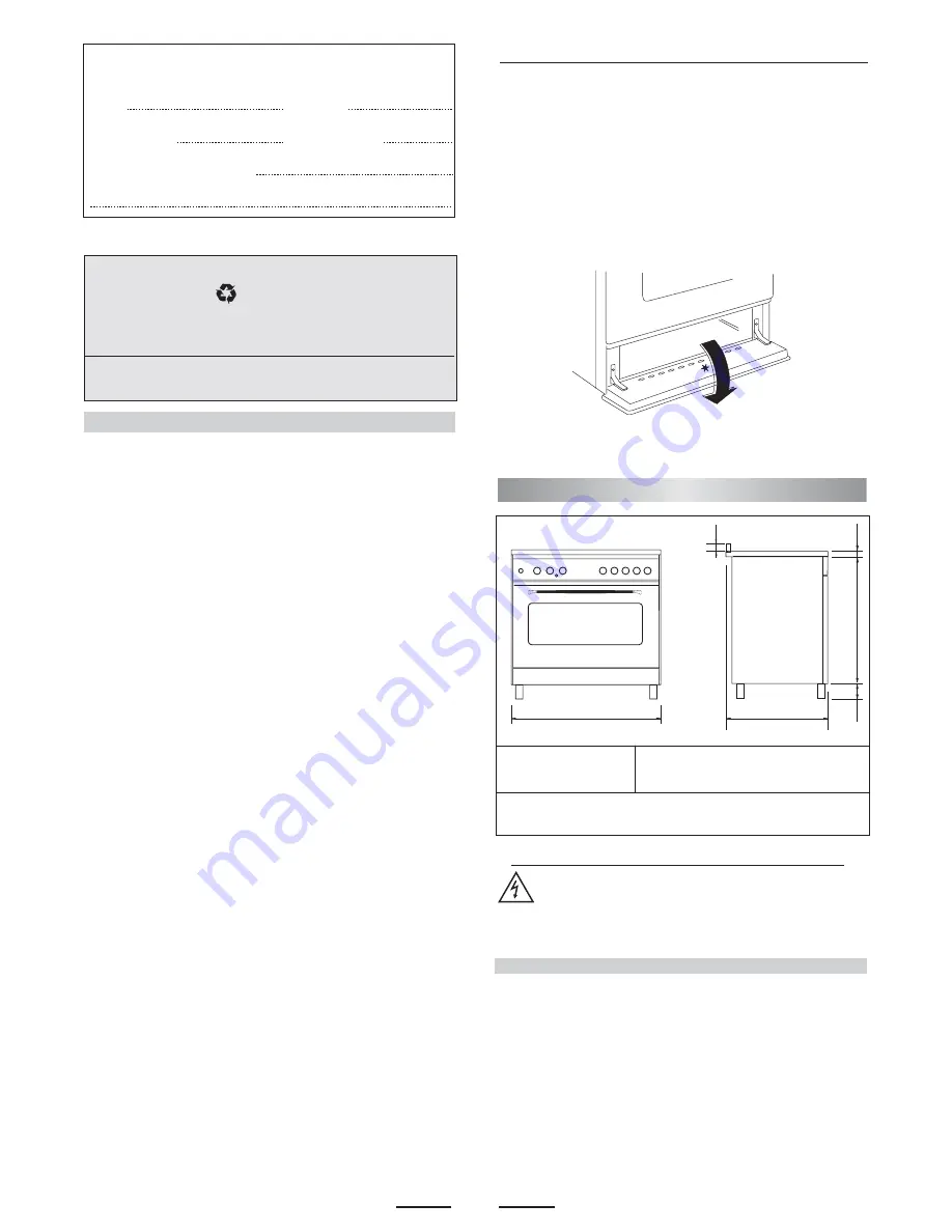 Kleenmaid OMFFS9010 Instructions For Use Manual Download Page 3