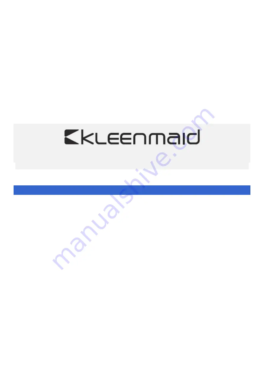 Kleenmaid OMFP6010 Service Manual Download Page 1