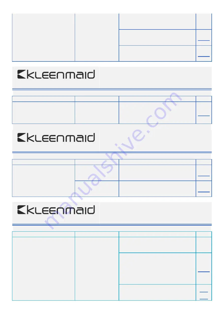 Kleenmaid OMFP6010 Service Manual Download Page 19