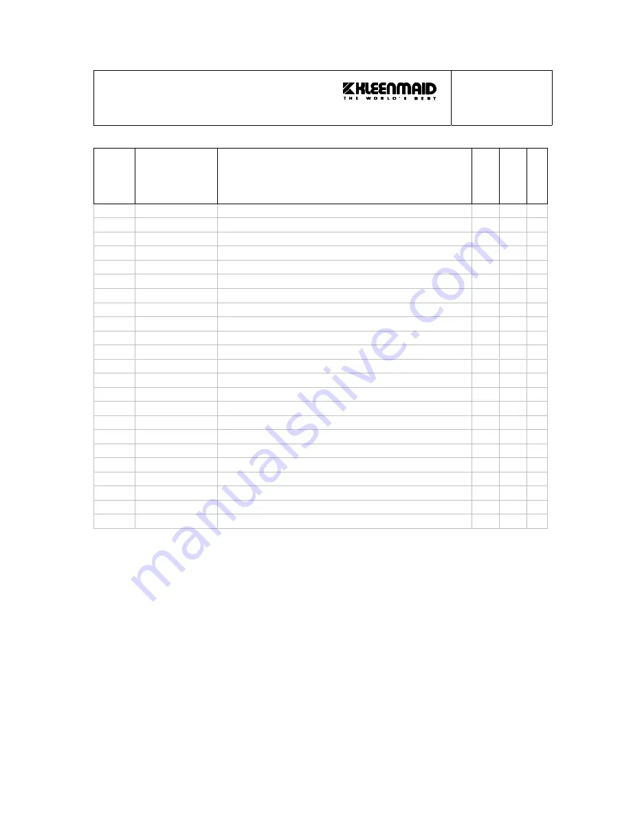 Kleenmaid TO80S Technical Manual Download Page 10