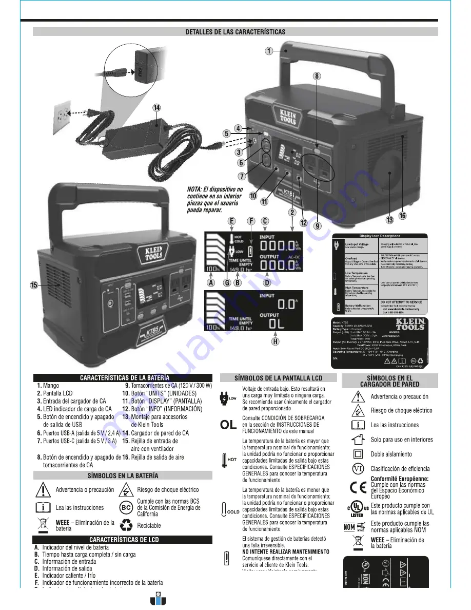 Klein Tools KTB5 Скачать руководство пользователя страница 8