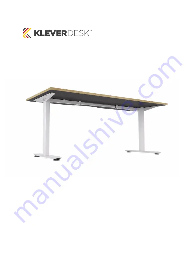 Klever Fixed Single Sided Desk Quick Start Manual Download Page 1