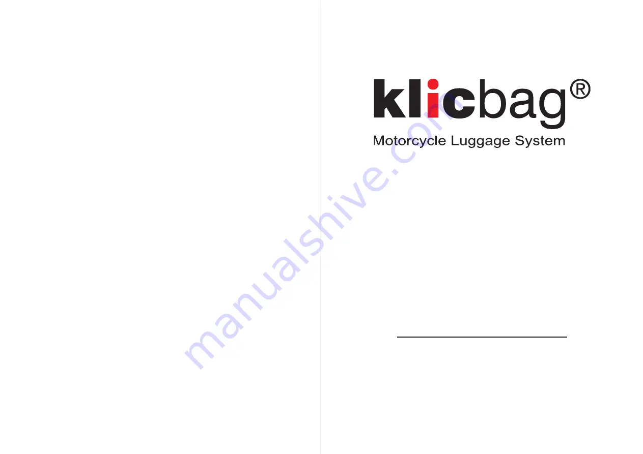 klicbag 8730K Mounting Instructions Download Page 1