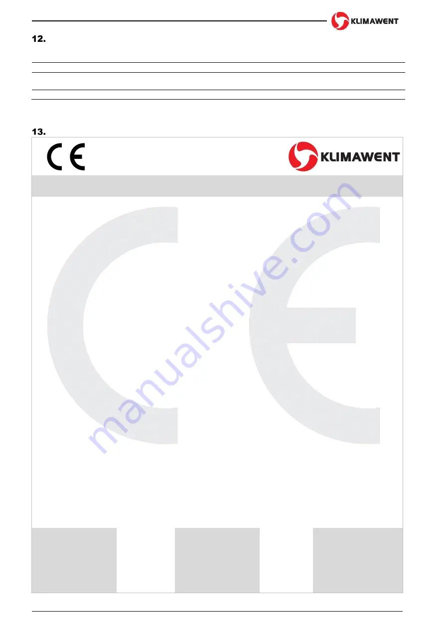 Klimawent BIG-12000/Ex Use And Maintenance Manual Download Page 16