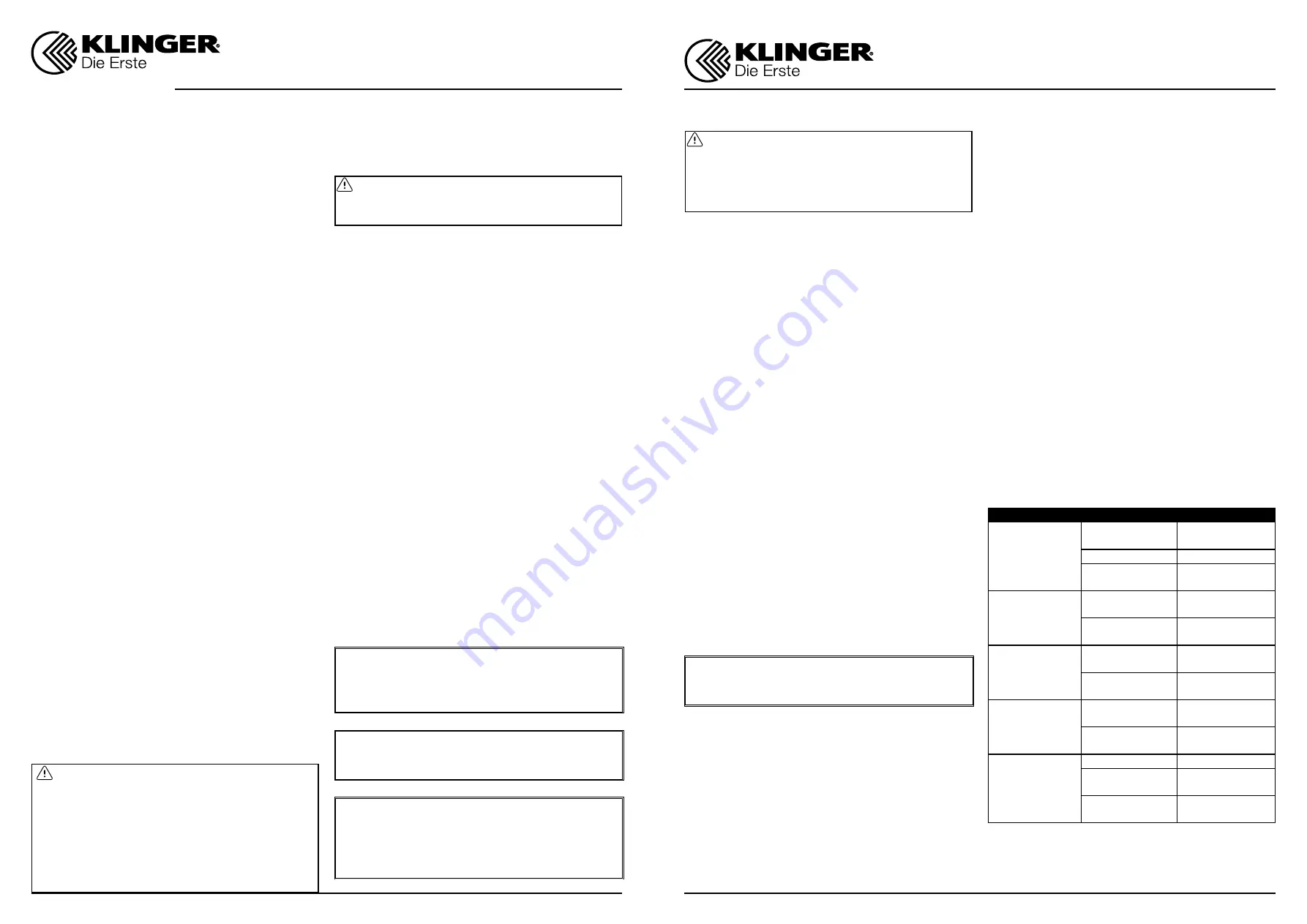 KLINGER KHD-21E Installation, Operation & Maintenance Manual Download Page 4