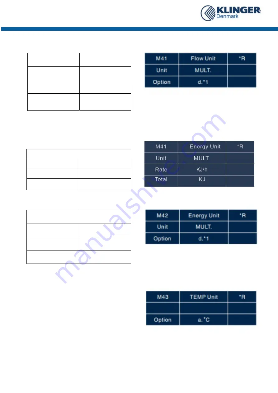 KLINGER US201 Operation Manual Download Page 40