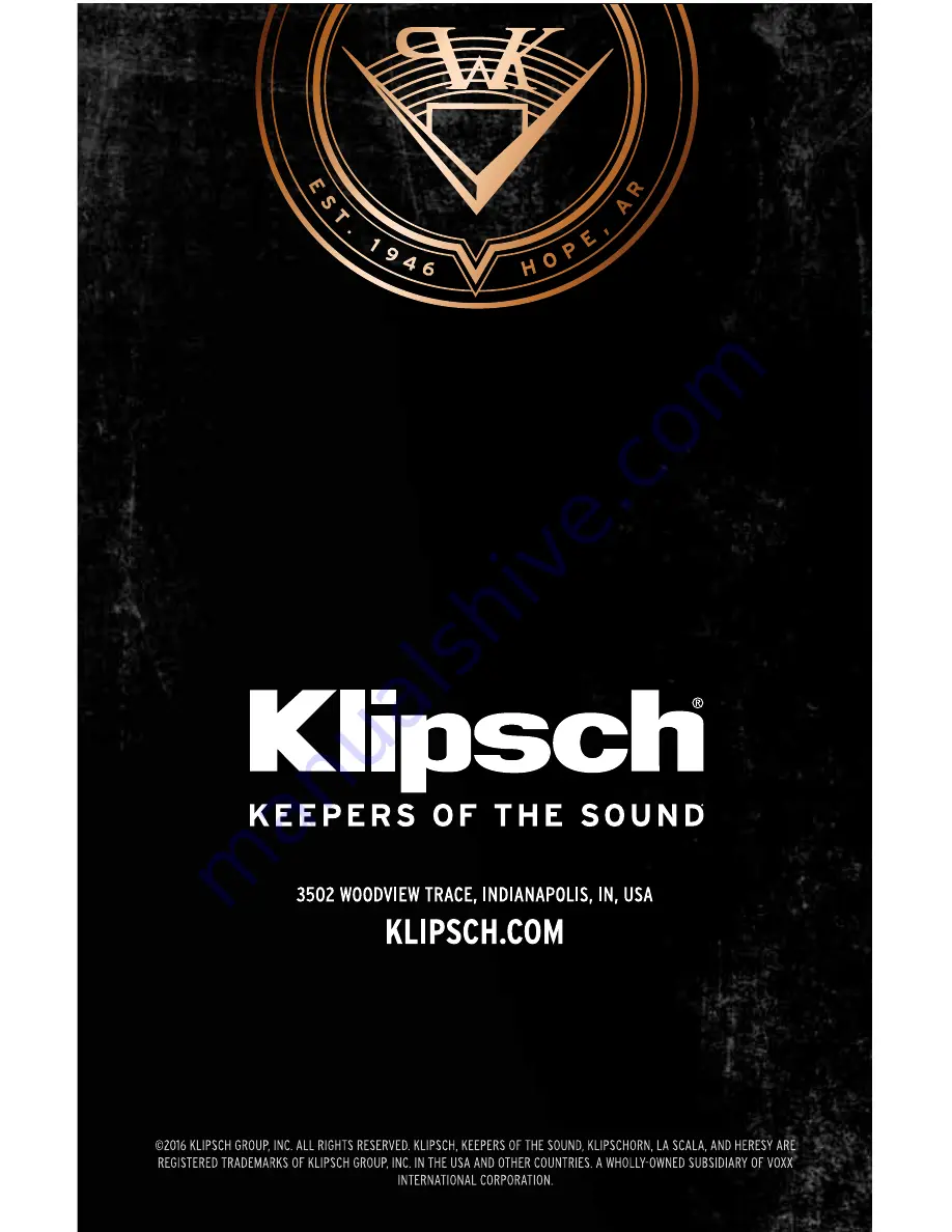 Klipsch Cornwall III Скачать руководство пользователя страница 40