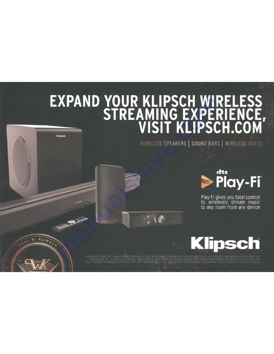 Klipsch The Three Manual Download Page 24