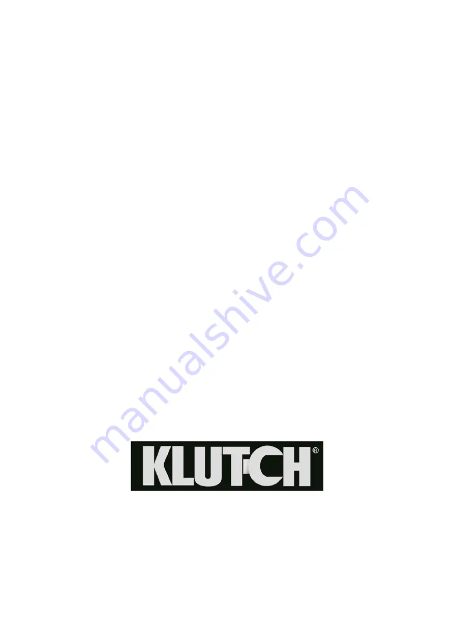 Klutch 49413 Owner'S Manual Download Page 18