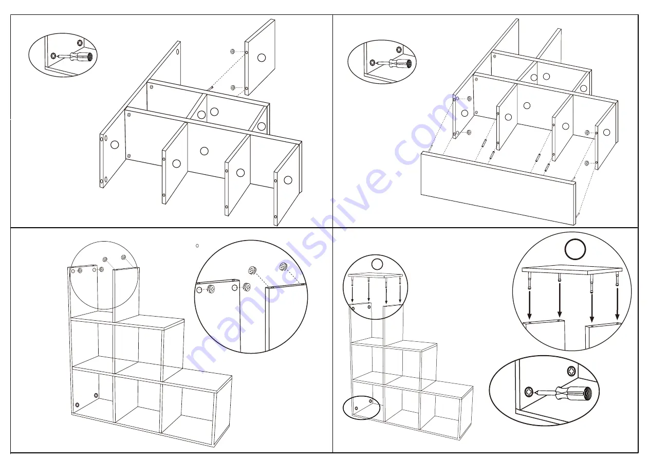 KMART 6 CUBE STORAGE Assembly Instructions Download Page 3