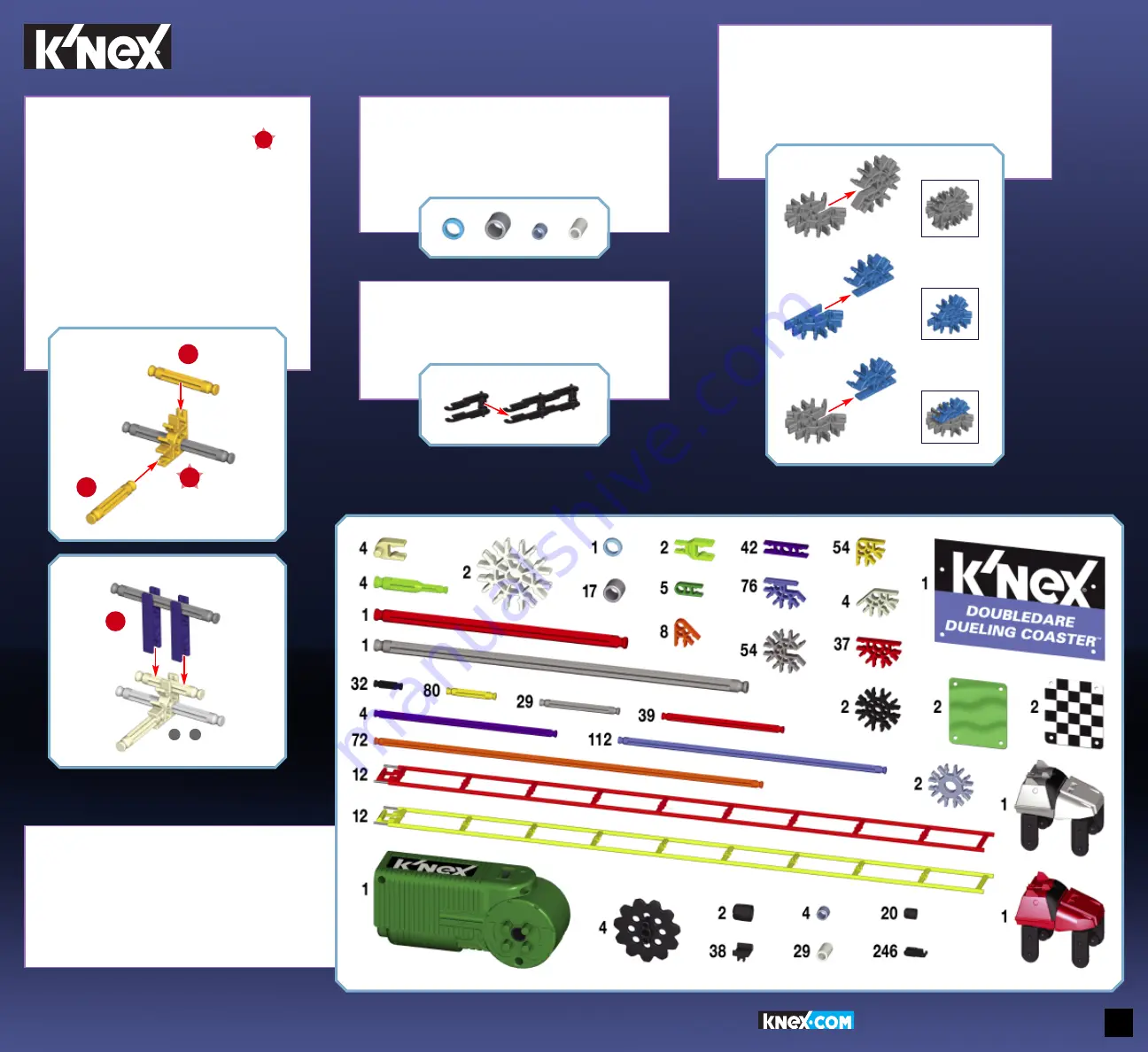 K'Nex Doubledare Dueling Coaster Manual Download Page 3