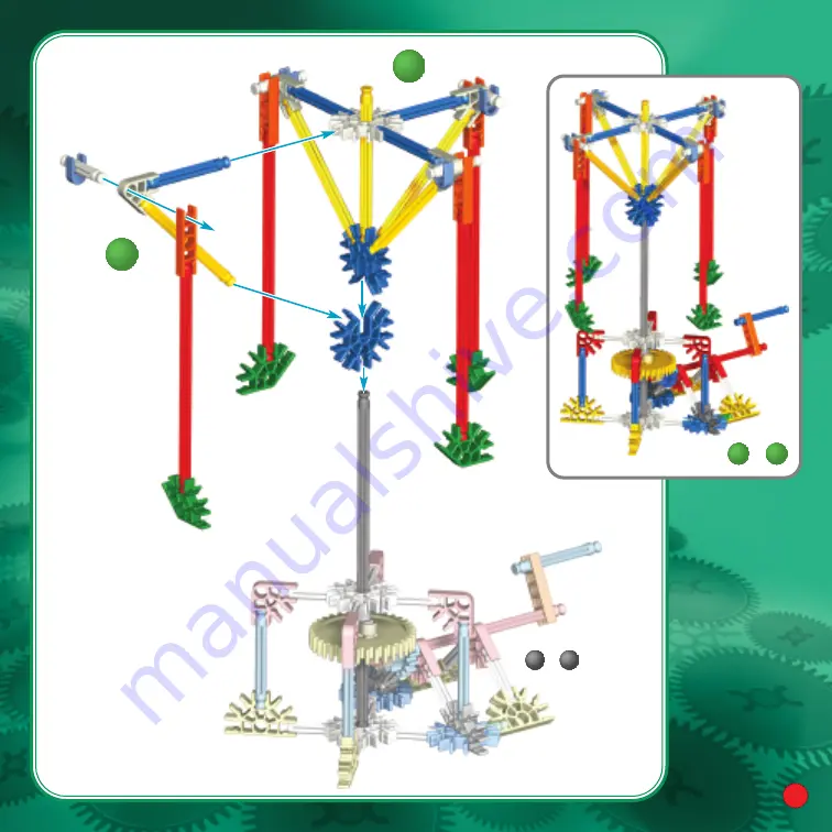 K'Nex GEAR ACTION 20 MODEL BUILDING SET Скачать руководство пользователя страница 9