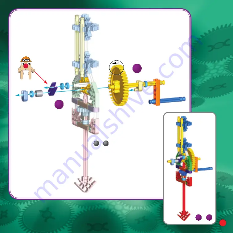 K'Nex GEAR ACTION 20 MODEL BUILDING SET Скачать руководство пользователя страница 11