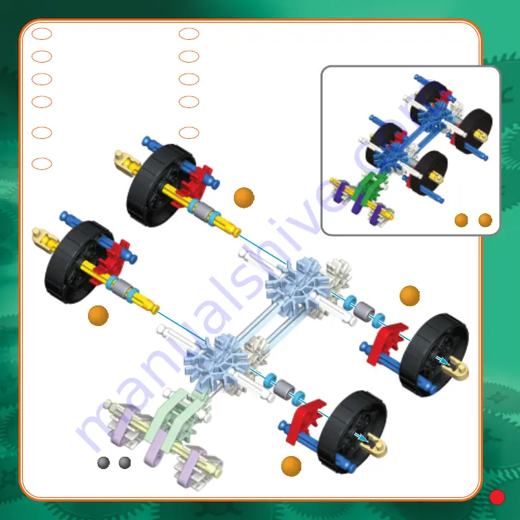 K'Nex GEAR ACTION 20 MODEL BUILDING SET Скачать руководство пользователя страница 21