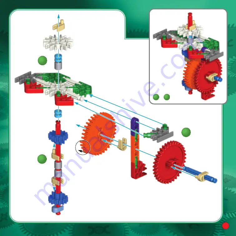 K'Nex GEAR ACTION 20 MODEL BUILDING SET Building Instructions Download Page 25