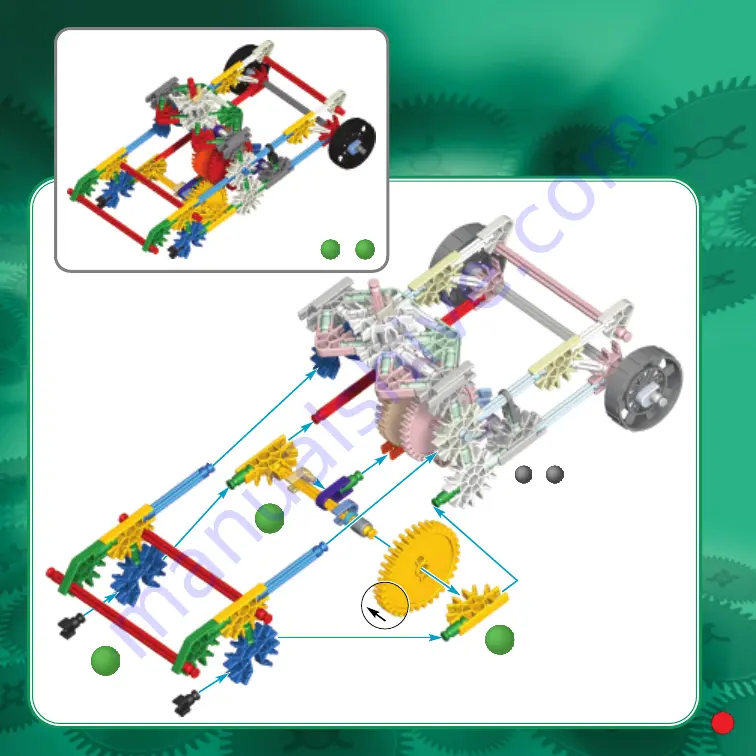 K'Nex GEAR ACTION 20 MODEL BUILDING SET Building Instructions Download Page 27